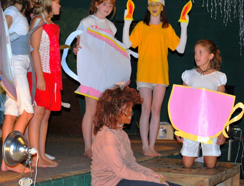 Campers in costume for a skit