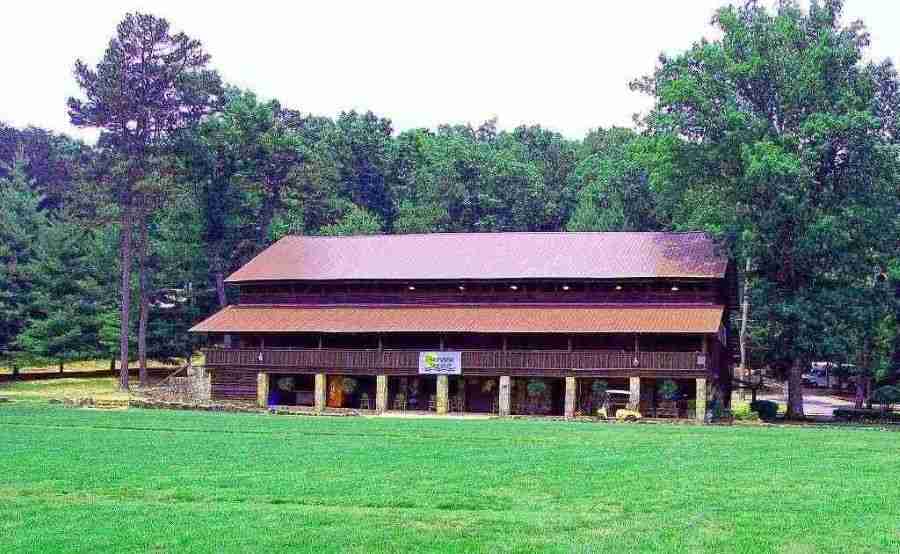 The big open-air gymnasium across the athletic field